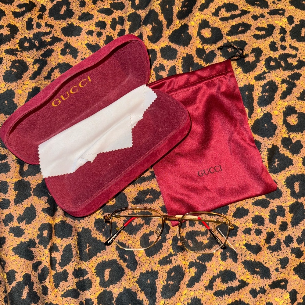 Gucci Eyeglasses with Case and Pouch